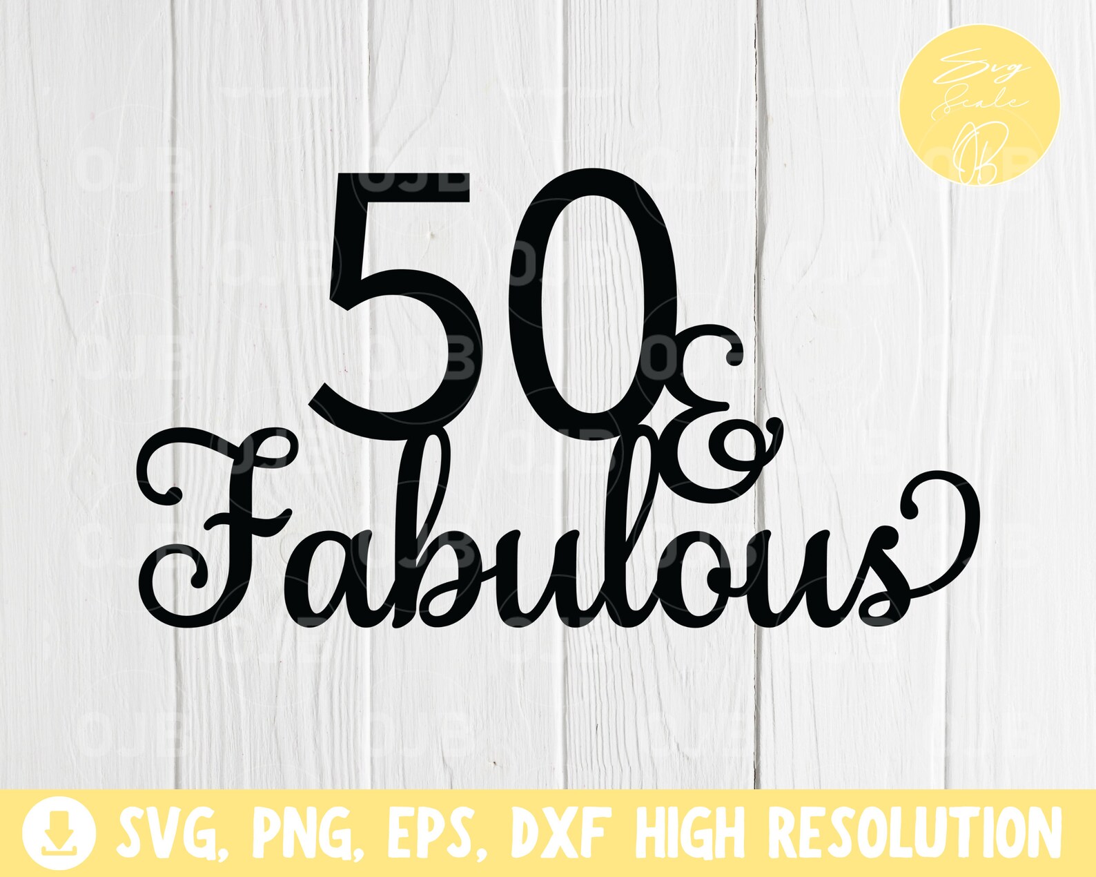 Cake Topper Svg 50 and Fabulous Cake Topper Svg Birthday - Etsy