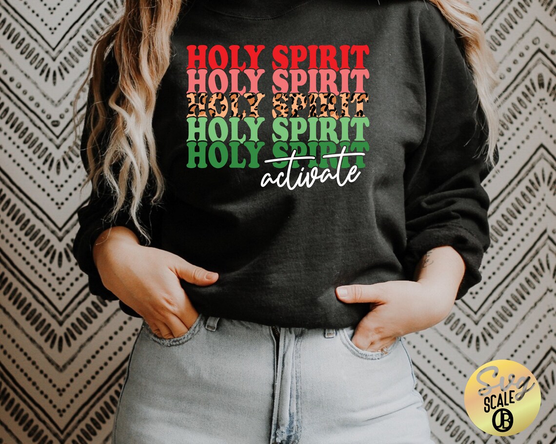 Holy Spirit Activate Stacked SVG Christmas SVG Merry - Etsy España