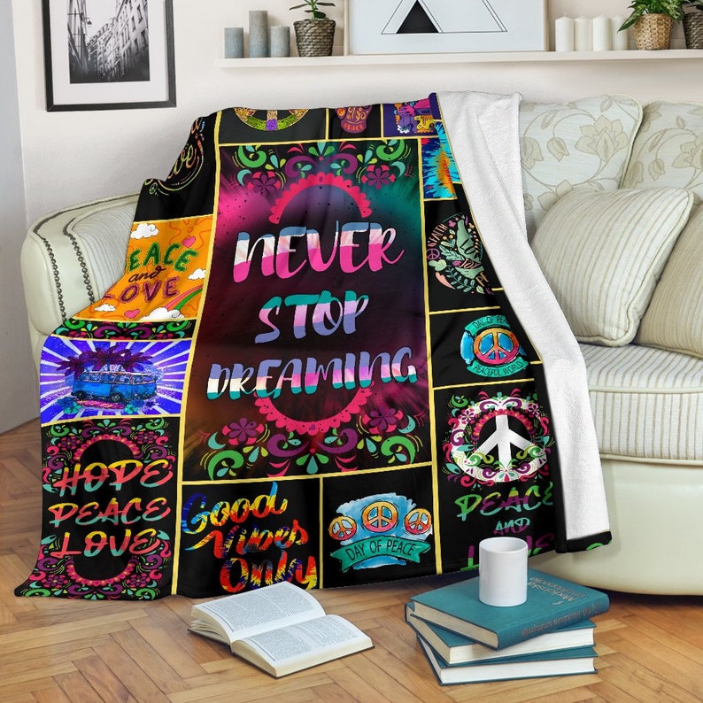 Hippie Blanket Hippie Bedding Trippy Bedding Picnic Blanket Etsy