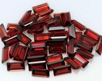 2x4mm/3x6mm/4x8mm/5x10mm/6x12mm/7x14mm Natural Mozambique Red Garnet baguette cut faceted loose gemstone for jewelry