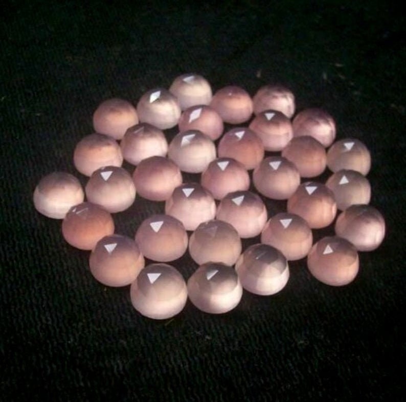 Lot Natural Pink Chalcedony 11X11 MM TO 20X20 MM Round Rose Cut Loose Gemstone Lot Natural Pink Chalcedony 11X11 MM TO 20X20 MM Round Rose Cut Loose Gemstone