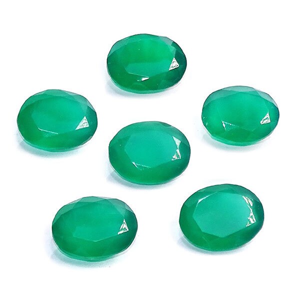 lot Natural Green Onyx 7x9mm oval cut faceted loose gemstone for jewelry 10 pcs lot Natural Green Onyx 7x9mm oval cut faceted loose gemstone for jewelry 10 pcs
