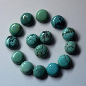 Natural Tibetan Turquoise Round Shape Calibrated Sizes