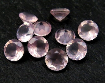 3mm / 4mm / 5mm / 6mm / 7mm Natural Rose Rose Quartz taille ronde facettée pierre précieuse en vrac pour bijoux