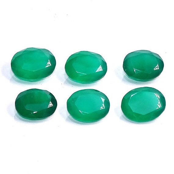 lot Natural Green Onyx 7x9mm oval cut faceted loose gemstone for jewelry 10 pcs lot Natural Green Onyx 7x9mm oval cut faceted loose gemstone for jewelry 10 pcs