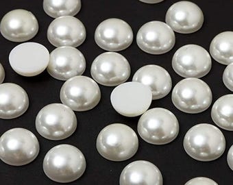 5mm/7mm/8mm/9mm/10mm/11mm/12mm Natural Fresh Water pearl round shape flat back cabochon for jewelry