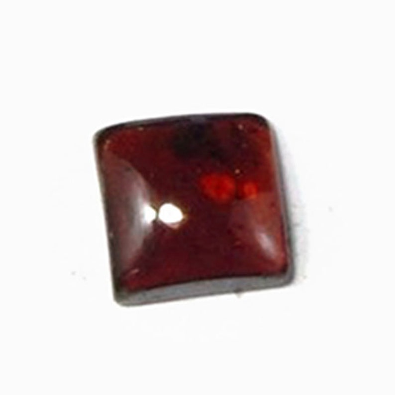3mm4mm5mm6mm Natural Red Garnet square shape flat back cabochon for jewelry