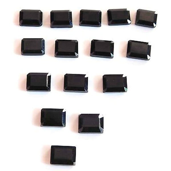 25 pcs. lot Natural Black Onyx 3x5mm octagon emerald cut faceted loose gemstone for jewelry