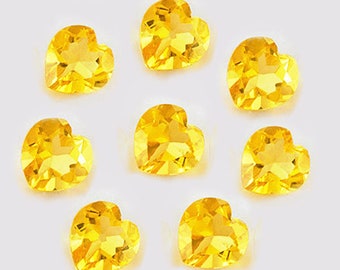 Wholesale Lot of 8mm Square Cut AAA Natural Citrine Loose Calibrated Gems Brazil