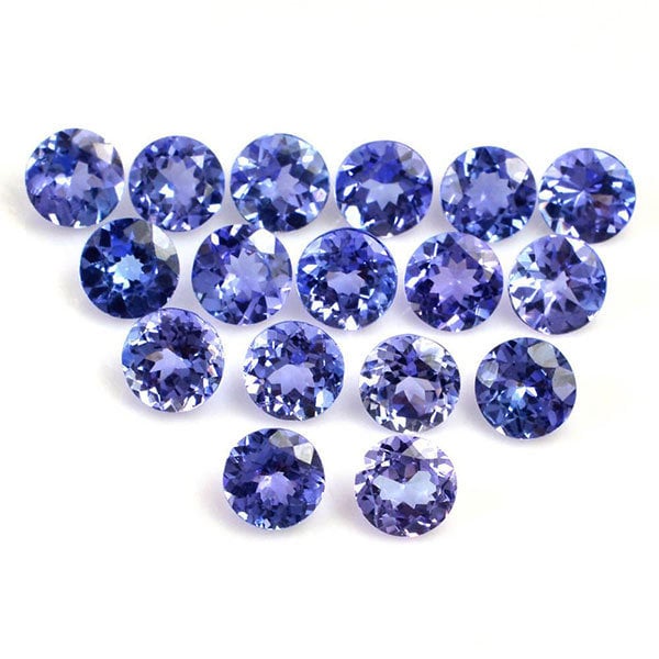 3mm/3.5mm/4mm/4.5mm AA quality 100% Natural Blue Tanzanite round cut faceted loose gemstone for jewelry