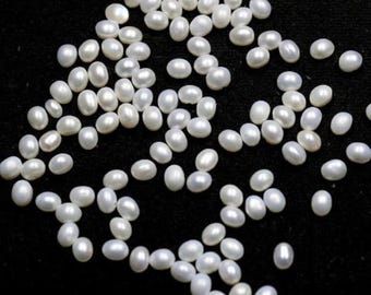 3x5mm/4x6mm/5x7mm/6x8mm/7x9mm/8x10mm Natural Fresh Water pearl oval shape flat back cabochon for jewelry