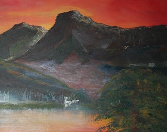 Red Langdale Sunset Card 8 pack