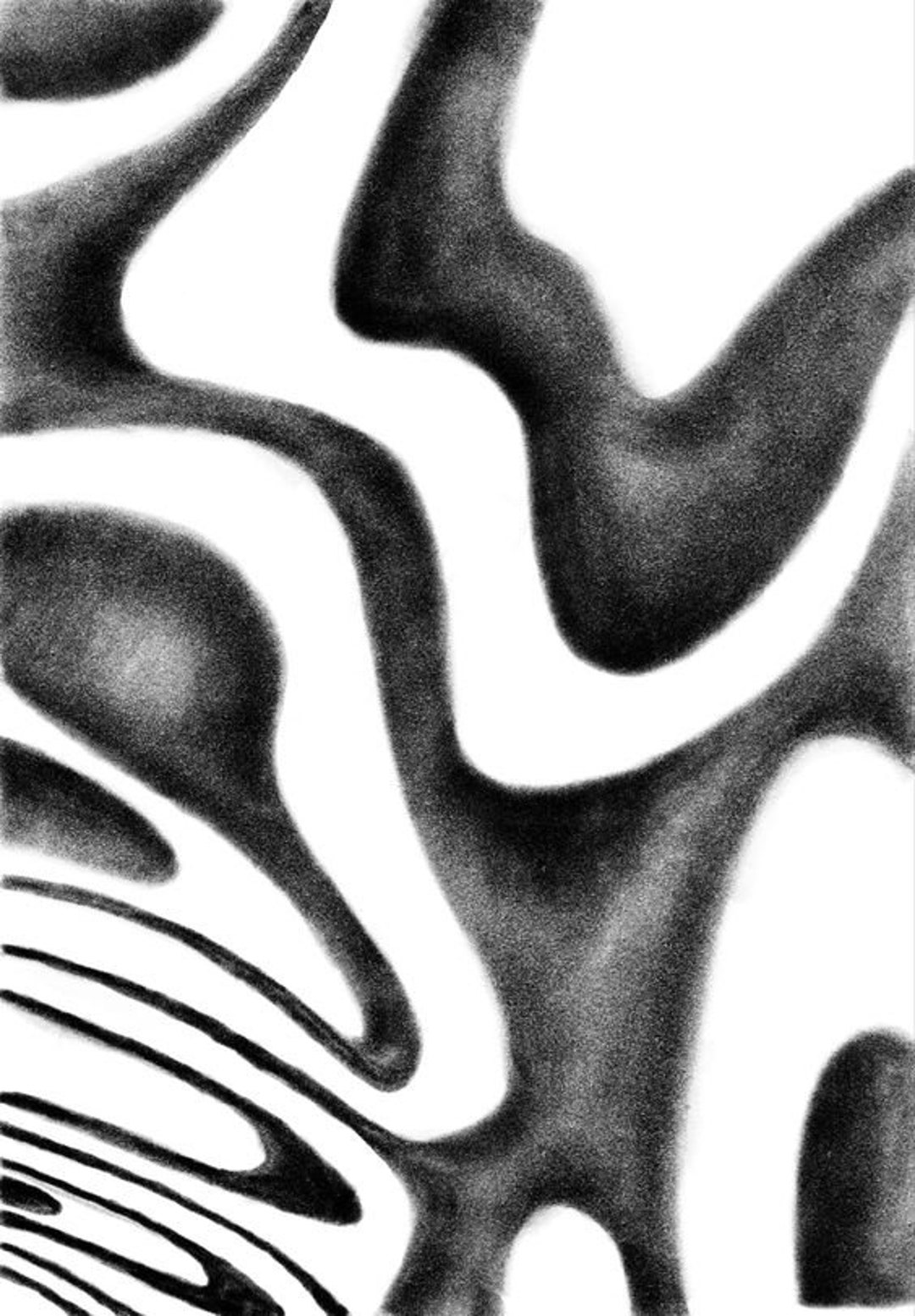 Black & White Abstract Art Print Etsy