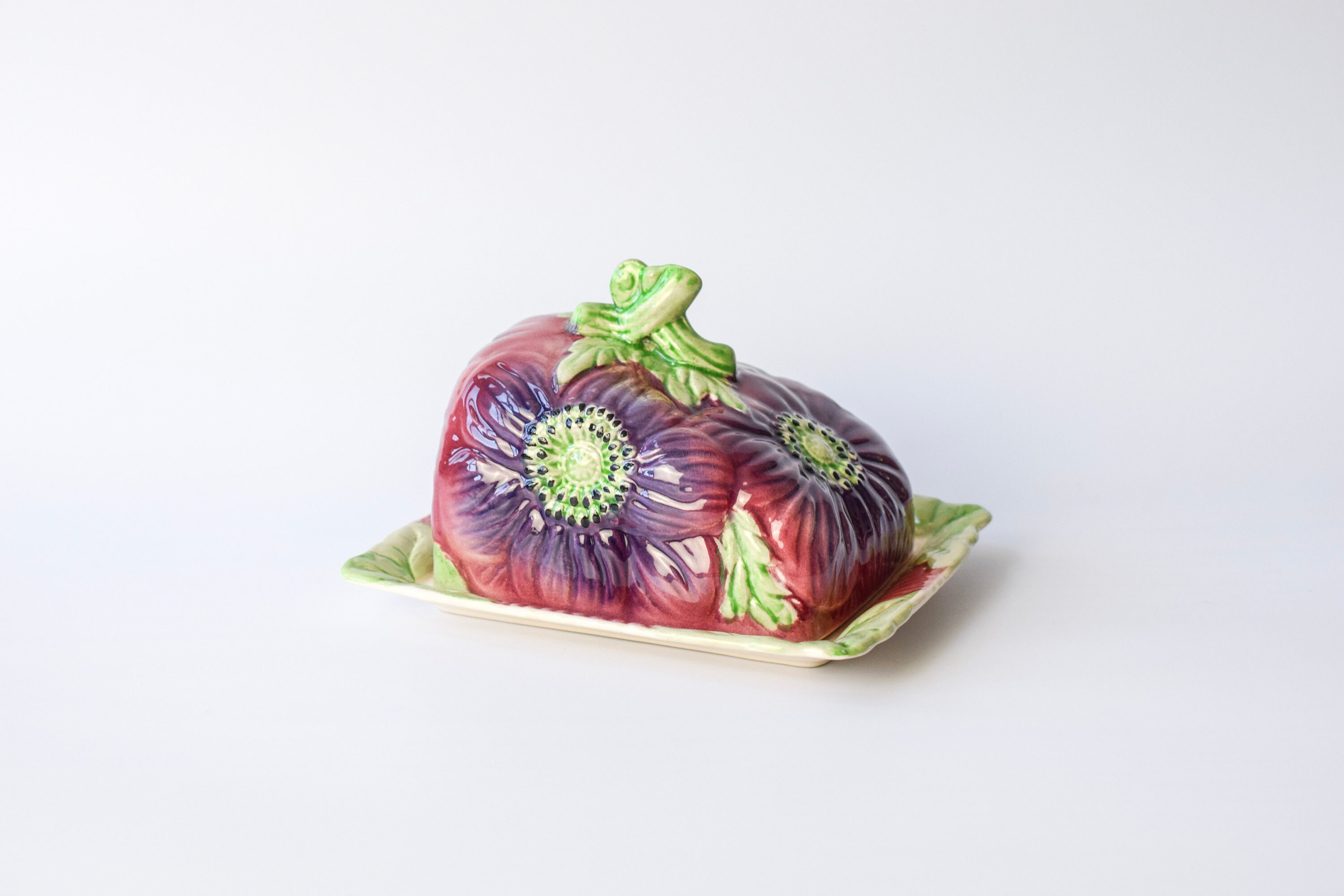 Vintage Genuine Staffordshire Shorter England Butter Dish Etsy