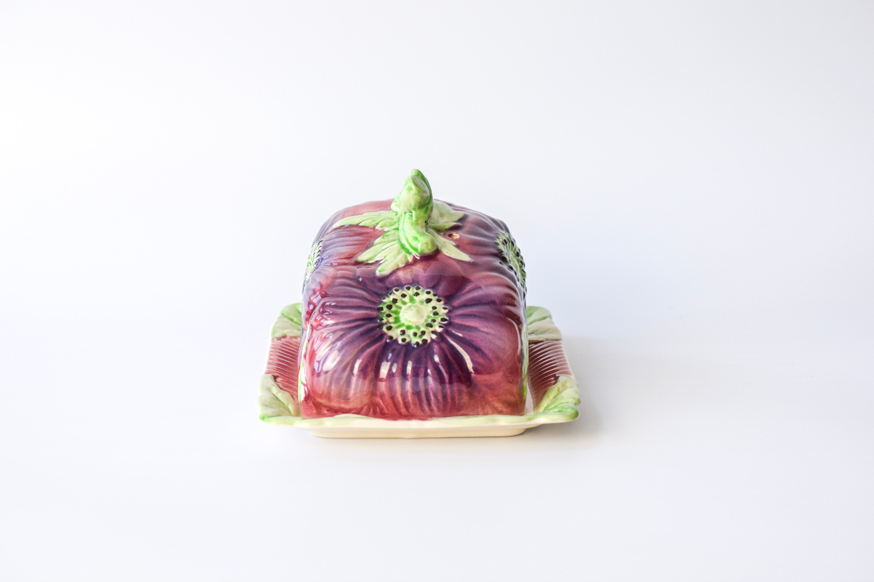 Vintage Genuine Staffordshire Shorter England Butter Dish Etsy