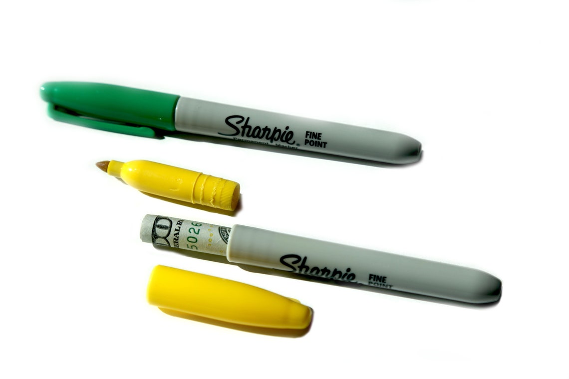 Sharpie Secret Diversion Stash Hidden Compartment Storage Etsy