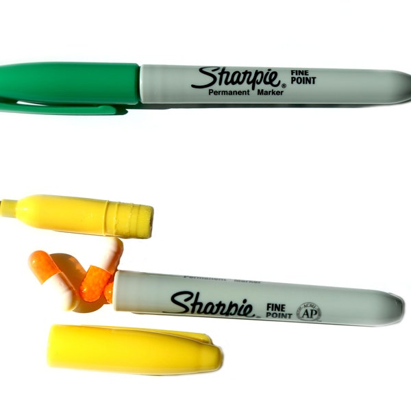 Sharpie Secret Diversion Stash -- Hidden Compartment Storage  - Safe Stash pen Still Writes