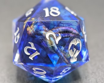 The Octopus Who Leaves Shadows | D20 CHONK | Handmade | 35mm | Sharp Edge