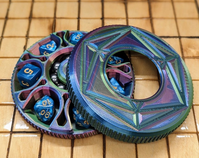Featured listing image: Dice Holder Fidget Spinner, 3D printed
