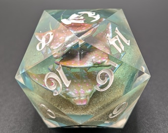 Stingrays of the Shallow Blue | D20 JUMBO | Handmade | 50mm | Sharp Edge