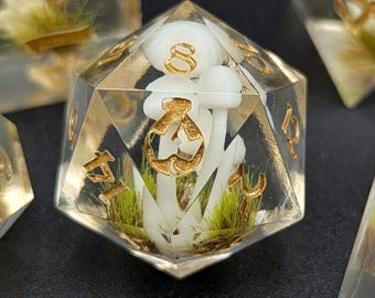 Shroom Shroud | Handmade Dice | Sharp Edge | Set of 7