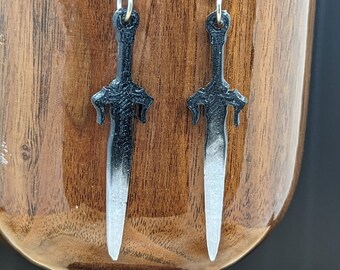 Sword Earrings - Handmade -Dangle