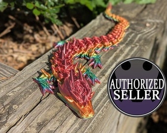 Rose Dragon - articulated - 3D printed