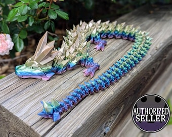 Crystal Dragon - articulated - 3D printed