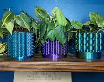 4" Bubble Texture Pots - Set of 3 - STL File