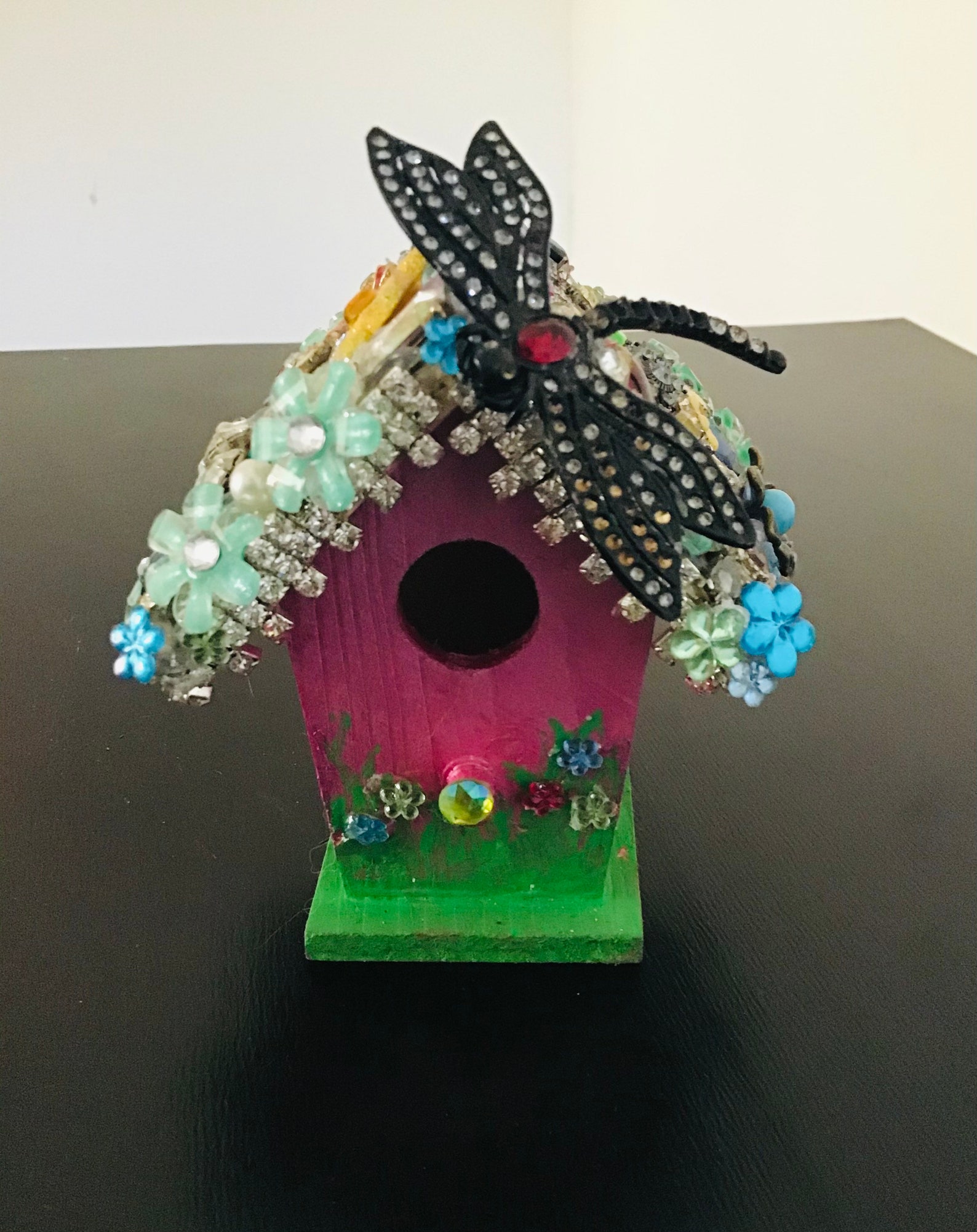 Mini jeweled bird house Etsy