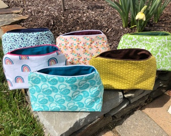 Flat Bottom Makeup Bag: Travel Cosmetic Bag