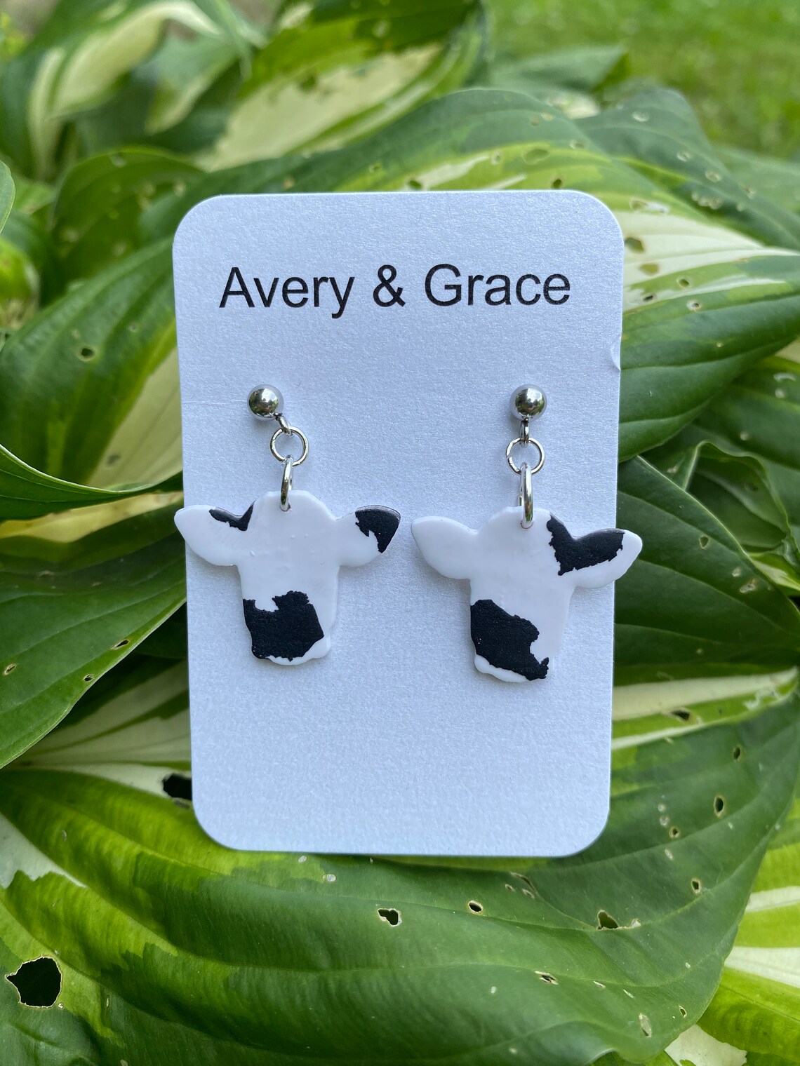 Cow Earrings Etsy