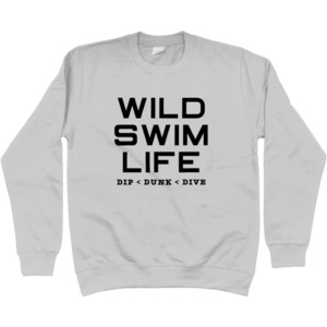 Present for swimmers / wild swimmer jumper / sea swimmer gift / cold water swimming clothing / swimming jumper / sea lover gift