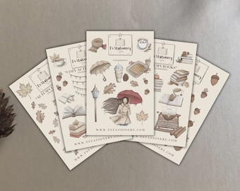 Mysigt höstklistermärkesset - Planerare, Journal, Scrapbooking