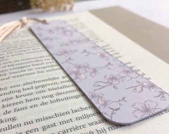 Sakura Lesezeichen - Kirschblüten Lesezeichen mit Quaste, Blumen Lesezeichen, Geschenk für Buchliebhaber