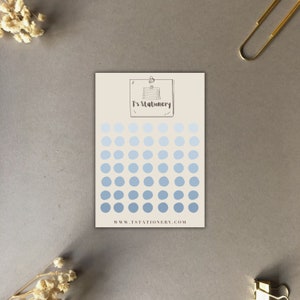 Oceaanblauwe stippenstickers - dagboekstickers, plannerstickers, scrapbooking, takenlijststickers, plannerstickervellen