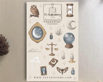 Celestial Stickers: For Journal, Planner, Scrapbooking