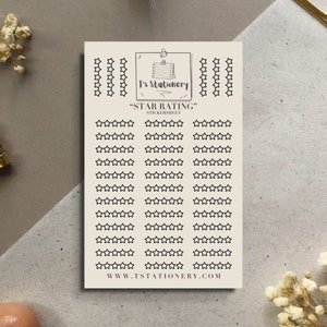 Adesivi per valutazione a stelle - Adesivo per recensione a stelle, adesivi per diario, adesivi per diario di libri, adesivi per valutazione, adesivi per valutazione di libri