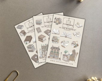 Juego de pegatinas para libros: pegatinas para álbumes de recortes y diarios de lectura