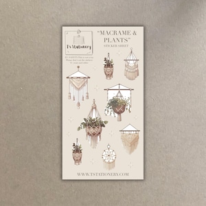 Stickers plantes - Stickers en macramé, Stickers pour journal, agenda et scrapbooking, Stickers d'été