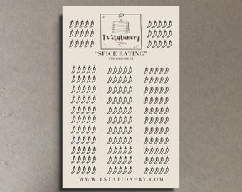 Spice Rating Stickers: Reading Journal, Book Lover Gift