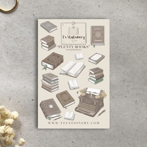 Book Journal Stickers: Dark Academia Reading Theme