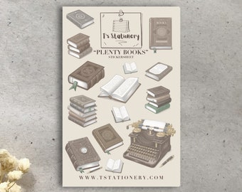 Book Journal Stickers: Dark Academia Reading Theme