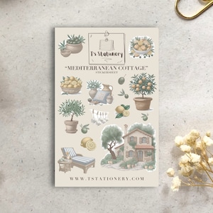 Adesivi per la casa mediterranea: adesivi estivi, adesivi per cottage, adesivi per diari, adesivi per pianificatori