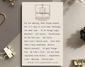 Positive Quote Stickers: Vinyl Matte Journaling Scrapbook Stickers