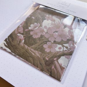 4 hojas de pegatinas washi A6 - Pegatinas Sakura, hojas de diario multiusos, suministros para diario, cinta washi de caligrafía,