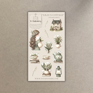 Stickers cottage - Stickers printemps, Stickers fleurs, Pour tenir un journal, Agenda, Scrapbooking, Pour journal, Muguet