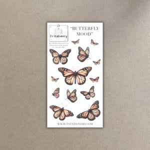 Monarchfalter-Aufkleber, Journal-Aufkleber, Aufkleber für Scrapbooking, Monarch-Aufkleber, Planer-Aufkleber, orange Schmetterling-Aufkleber