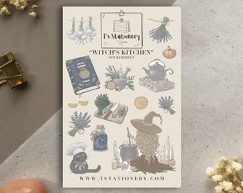 Witchy Kitchen Stickers: Whimsical Planner Stickers
