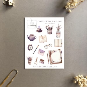 Stickers de journalisation Cottage - Stickers pour carnet de notes, Stickers agenda, Scrapbooking, Stickers étude, Stickers bureau